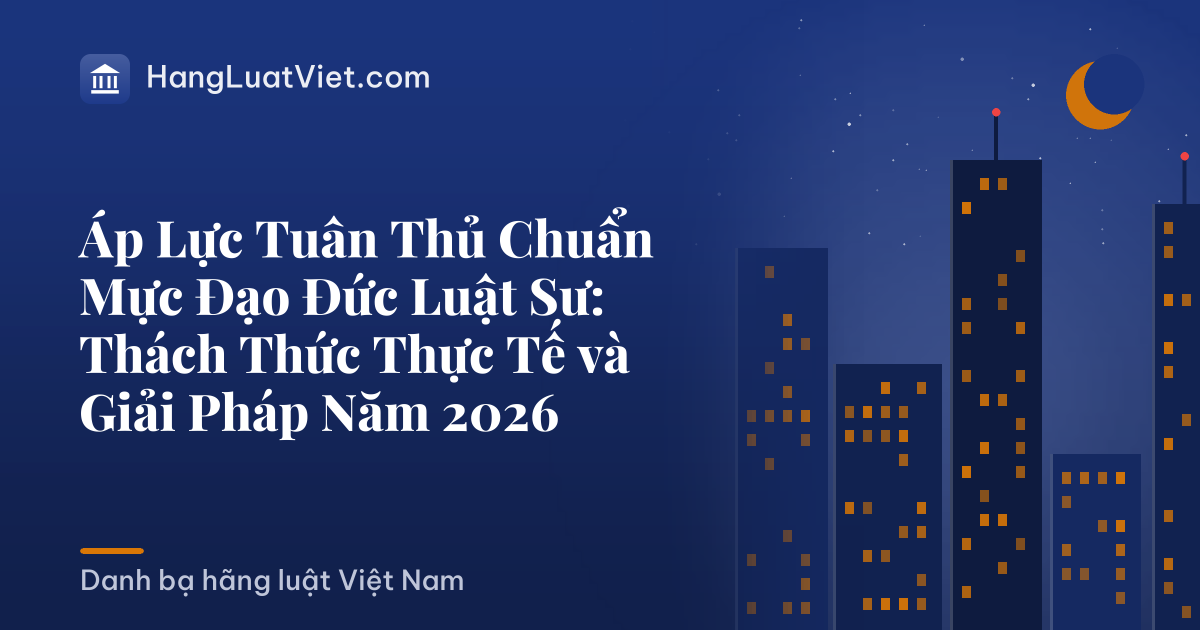Áp Lực Tuân Thủ Chuẩn Mực Đạo Đức Luật Sư: Thách Thức Thực Tế và Giải Pháp Năm 2026