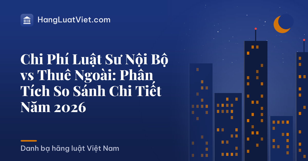 Chi Phí Luật Sư Nội Bộ vs Thuê Ngoài: Phân Tích So Sánh Chi Tiết Năm 2026