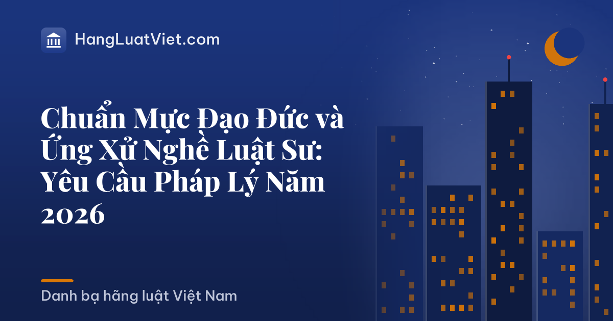 Chuẩn Mực Đạo Đức và Ứng Xử Nghề Luật Sư: Yêu Cầu Pháp Lý Năm 2026
