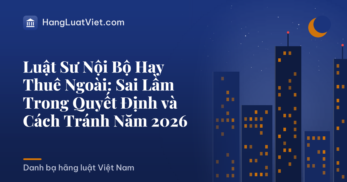 Luật Sư Nội Bộ Hay Thuê Ngoài: Sai Lầm Trong Quyết Định và Cách Tránh Năm 2026