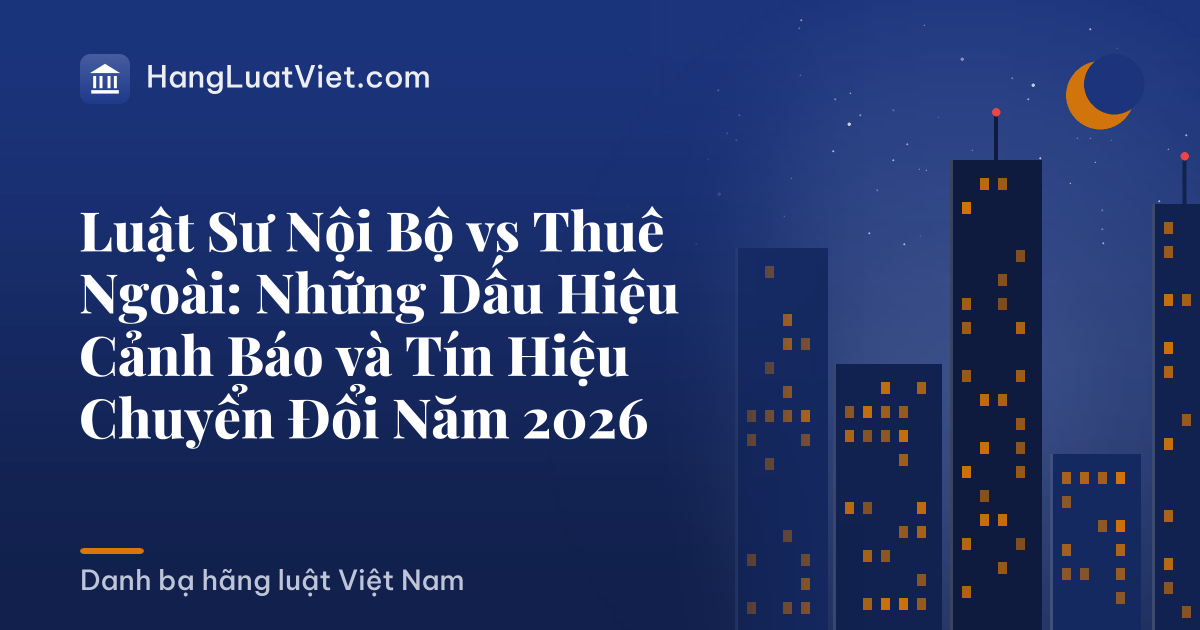 Luật Sư Nội Bộ vs Thuê Ngoài: Những Dấu Hiệu Cảnh Báo và Tín Hiệu Chuyển Đổi Năm 2026