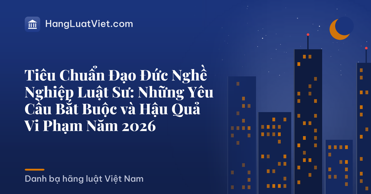Tiêu Chuẩn Đạo Đức Nghề Nghiệp Luật Sư: Những Yêu Cầu Bắt Buộc và Hậu Quả Vi Phạm Năm 2026